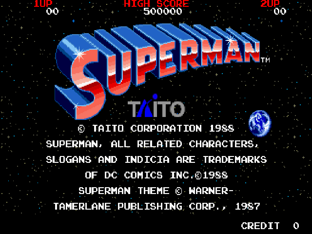 Superman (Japan) Title Screen